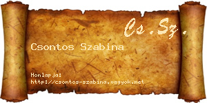 Csontos Szabina névjegykártya
