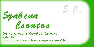 szabina csontos business card